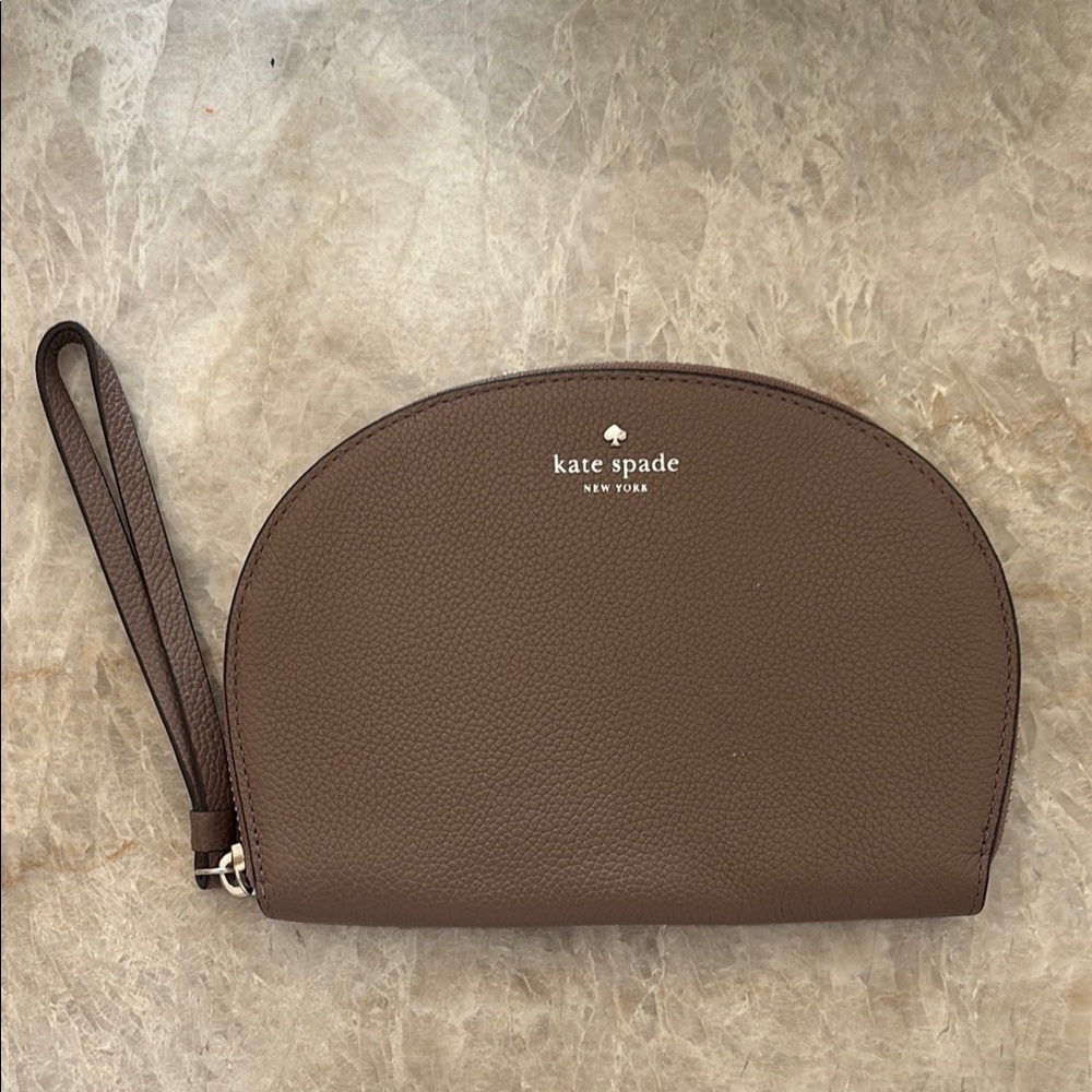 kate spade Brown Leather Wristlet Clutch